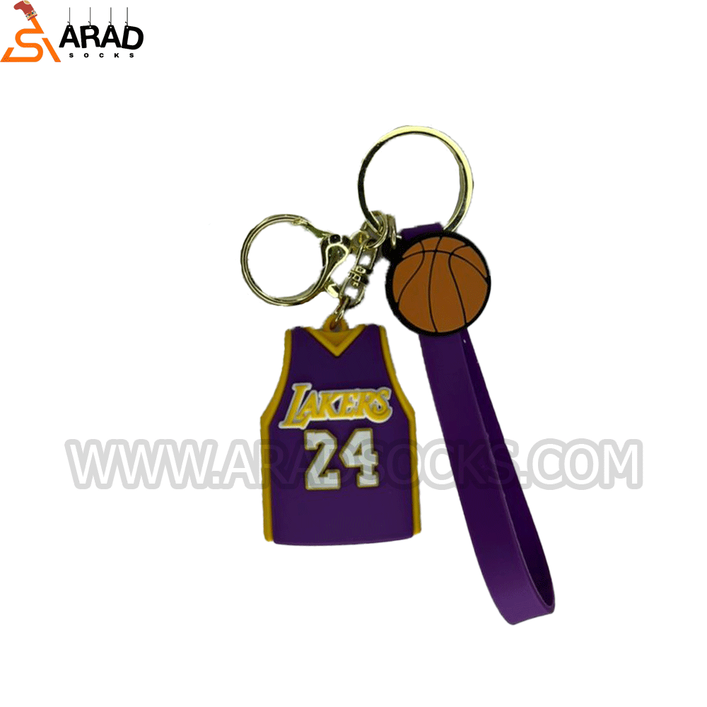 lakers جاکلیدی سیلیکونی اورجینال بسکتبالی طرح لیکرز - Image 1