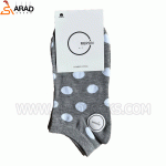 gray polka dots socks