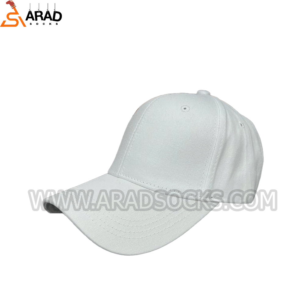 baseball-hat کلاه بیسبالی سفید ساده - Image 1