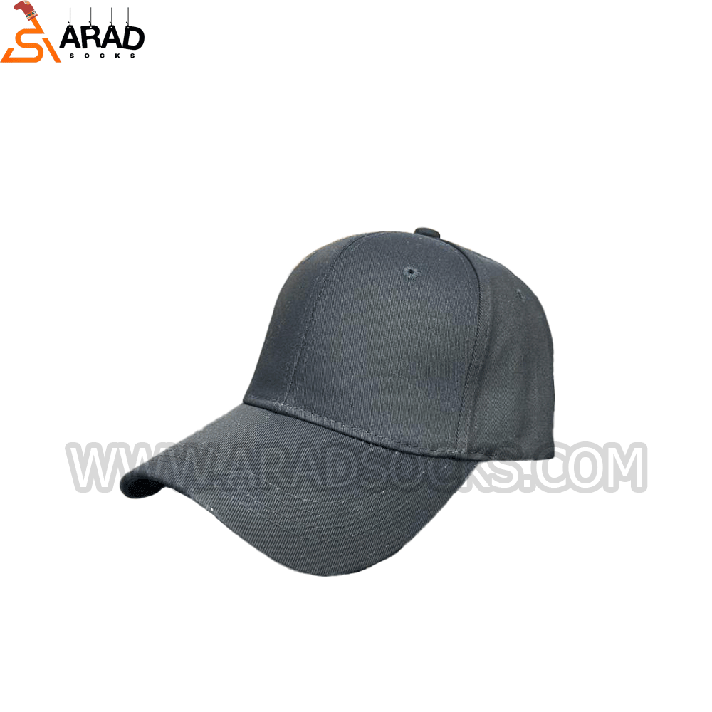 black-baseball-hat کلاه بیسبالی مشکی ساده - Image 1