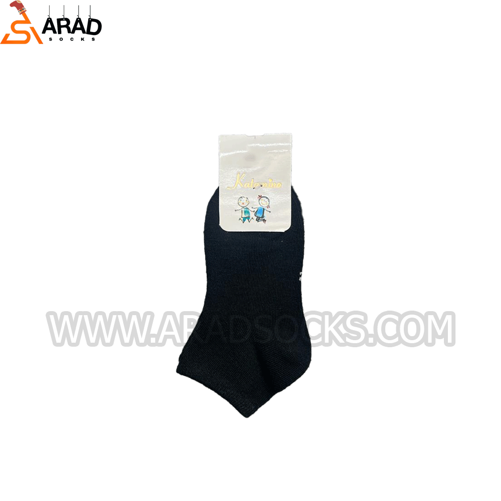 blackk جوراب بچگانه مچی مشکی ساده - Image 1