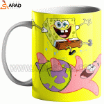 ماگ سرامیکی طرح باب اسفنجی و پاتریک