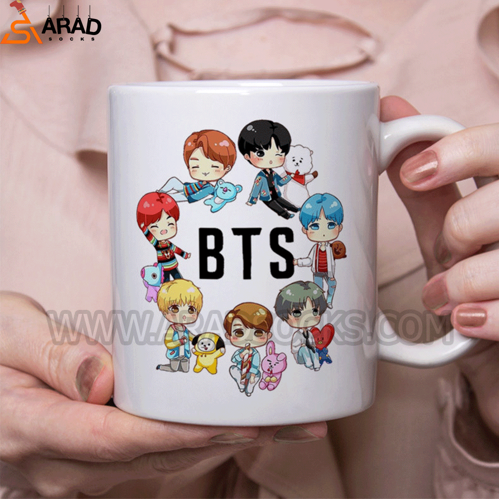 btssss ماگ سرامیکی طرح بی تی اس - Image 1