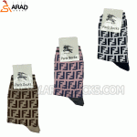 جوراب ساقدار طرح فندی