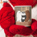 ماگ سرامیکی طرح خرس های کله فندقی