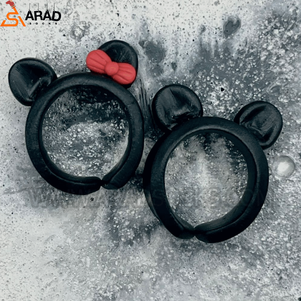micky-ring انگشتر پلیمری طرح میکی موس و مینی موس - Image 1