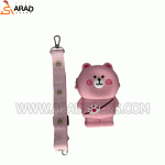 کیف سیلیکونی طرح تدی صورتی