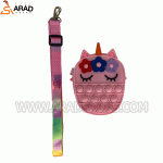کیف سیلیکونی پاپتی طرح یونیکورن گلدار - Image 3