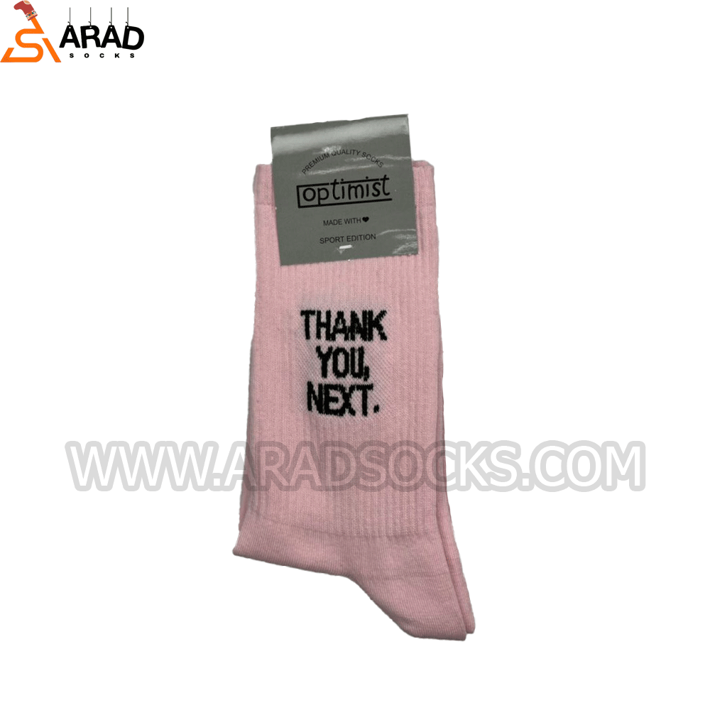 tnx جوراب ساقدار اسپرت نوشته دار(thank you, next) - Image 1