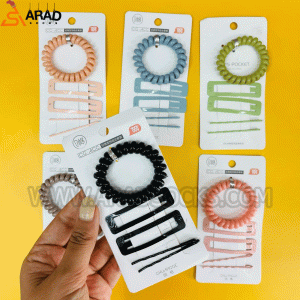 پک کش مو سیم تلفنی و گیره مو