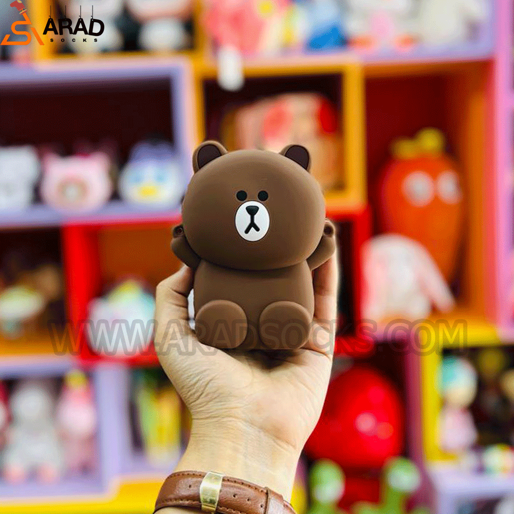 brown کیف سیلیکونی طرح خرس قهوه ای - Image 1