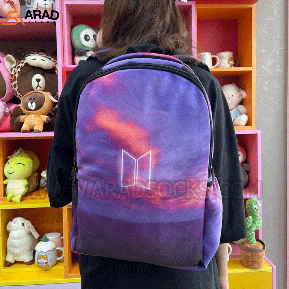 bts-backpack کوله پشتی طرح بی تی اس - Image 1