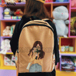 کوله پشتی طرح دختر و گل