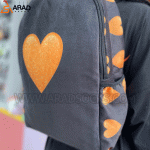 کوله پشتی طرح قلب نارنجی - Image 2