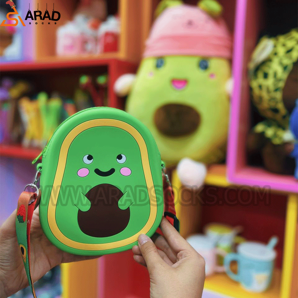 silicon-avocado-bag کیف سیلیکونی سایز بزرگ طرح آووکادو - Image 1