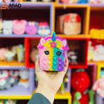 کیف سیلیکونی طرح یونیکورن رنگین کمانی