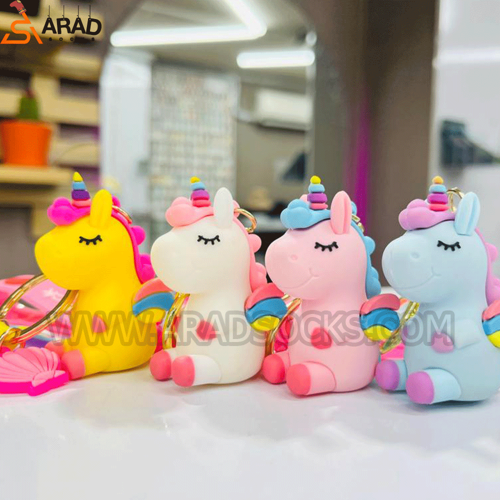 unicornn جاکلیدی سیلیکونی اورجینال طرح یونیکورن - Image 1