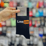 جوراب ساقدار طرح love you