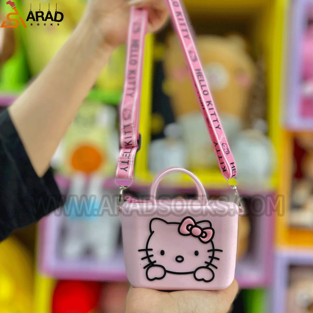 abag27 کیف سیلیکونی دسته دار طرح کیتی - Image 1