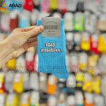 جوراب ساقدار طرح stay positive