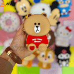 کیف سیلیکونی طرح خرس قهوه ای