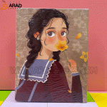 دفتر کلاسور طرح دختر و گل