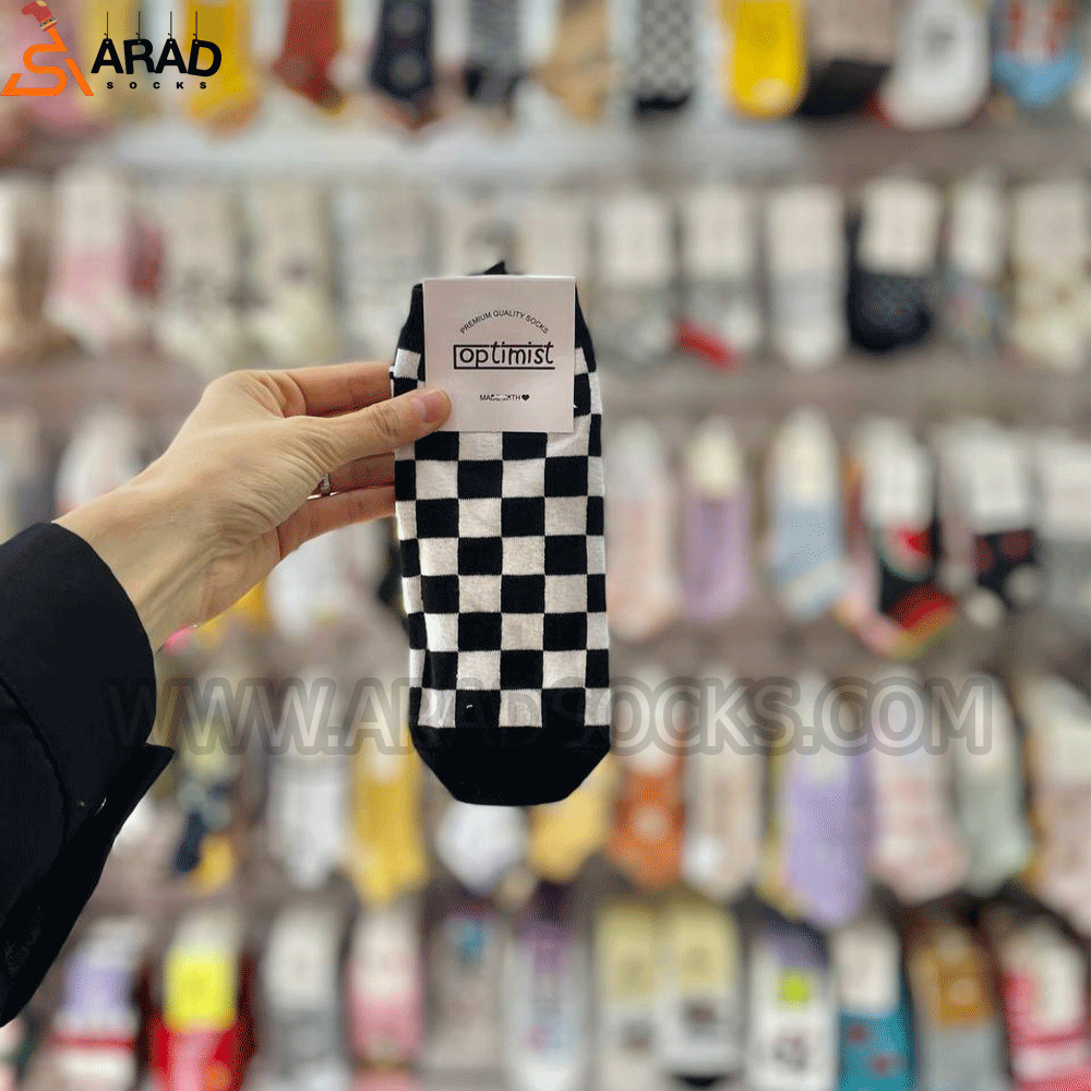 oprimist-socks جوراب مچی طرح شطرنجی - Image 1