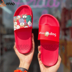 دمپایی سیلیکونی طرح حیوانات رنگ قرمز