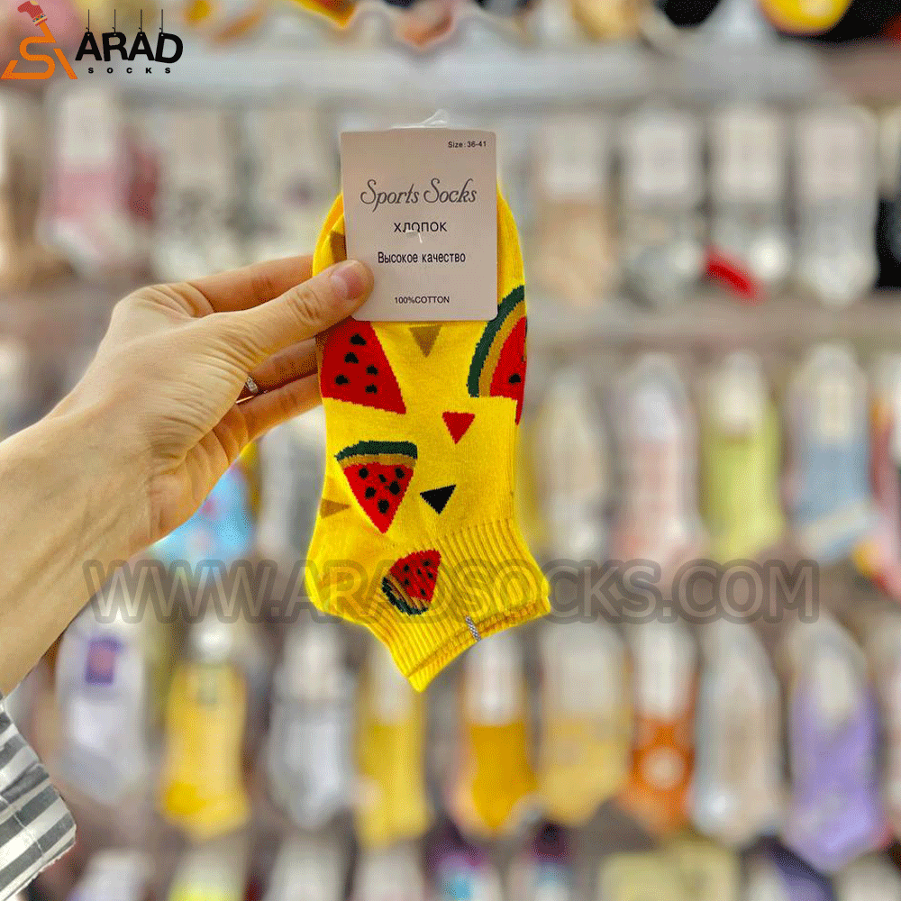 socks7 جوراب مچی طرح هندوانه - Image 1