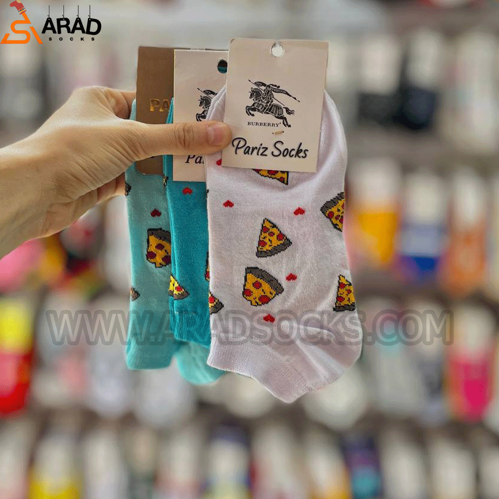 csocks17 جوراب مچی طرح پیتزا - Image 1
