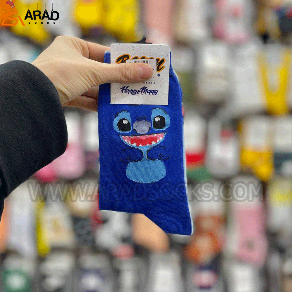 sport-socks15 جوراب ساقدار تا به تا طرح استیچ - Image 1