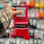 جوراب ساقدار طرح vans off the wall