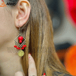 گوشواره یلدایی لوزی طرح انار