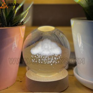 گوی سه بعدی کریستال طرح ابر