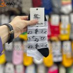 جوراب مچی تا به تا طرح نوت موسیقی