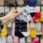 جوراب مچی تا به تا طرح نوت موسیقی