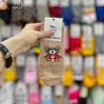 جوراب مچی طرح خرس قهوه ای