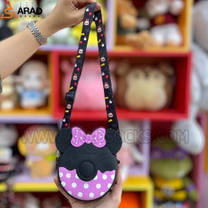 کیف سیلیکونی طرح مینی موس گرد