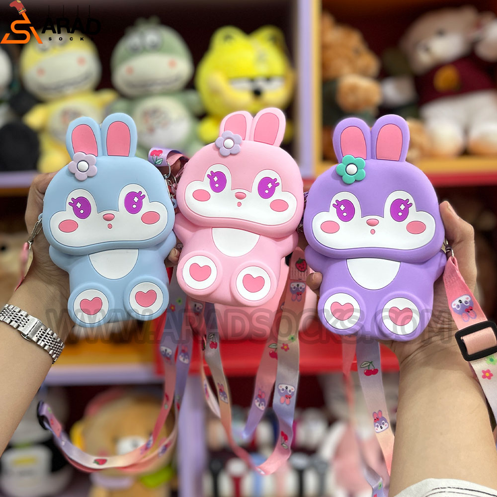 کیف سیلیکونی دوشی طرح خرگوش ایستاده کیف سیلیکونی دوشی طرح خرگوش ایستاده