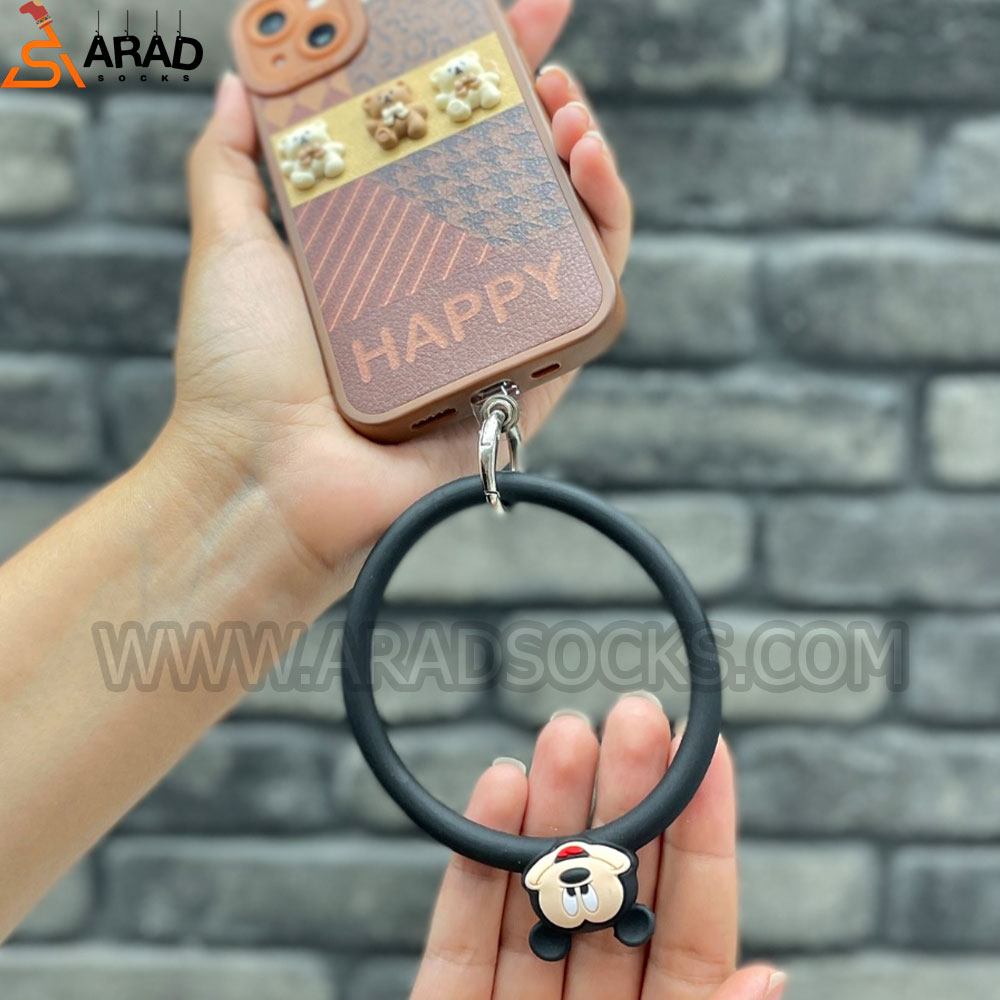 آویز موبایل سیلیکونی طرح میکی موس آویز موبایل سیلیکونی طرح میکی موس