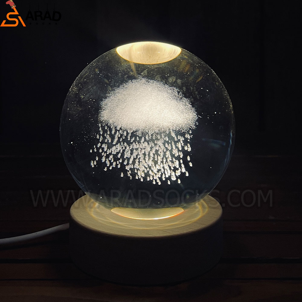 گوی کریستال سه بعدی طرح ابر گوی کریستال سه بعدی طرح ابر