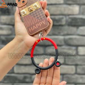 آویز موبایل سیلیکونی طرح میکی موس قلبی