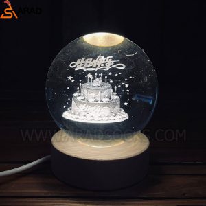 گوی سه بعدی کریستال طرح تولد