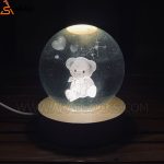 گوی کریستال سه بعدی طرح خرس