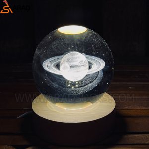 گوی کریستال سه بعدی طرح زحل