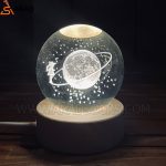 گوی کریستال سه بعدی طرح زحل و دختر