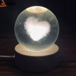 گوی کریستال سه بعدی طرح قلب