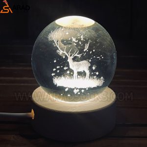 گوی کریستال سه بعدی طرح گوزن