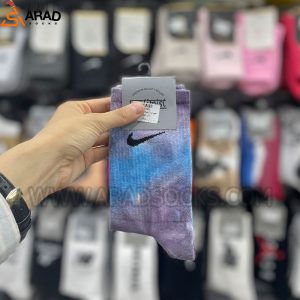 جوراب ساقدار تای دای نایکی آبی بنفش