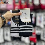 جوراب ساقدار اسپرت آدیداس سفید و مشکی